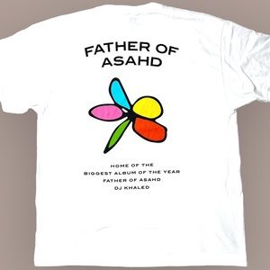 NWOT Greetings From DJ Khaled Father of Asahd Graphic T-Shirt White Unisex XL